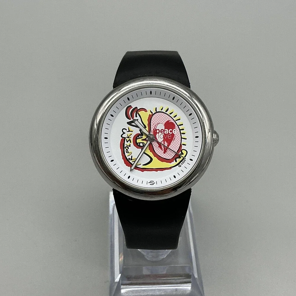 Fruitz by Philip Stein Peace Love Womens Watch 38mm Multicolor Dial New Battery